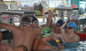 Vor dem Schwimmstart